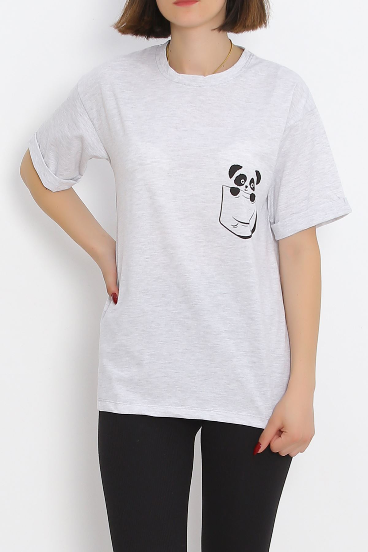 Pocket Printed T-shirt Gray - 16530.1567.