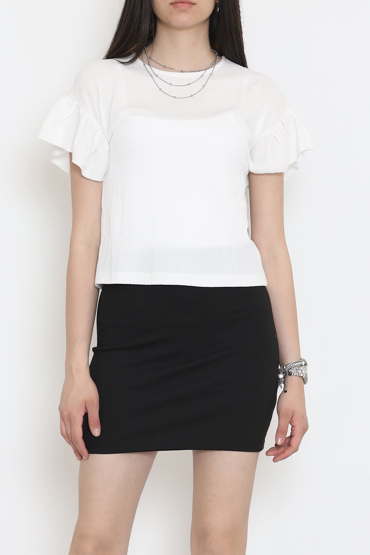 Shirred Blouse White - 12596.631.