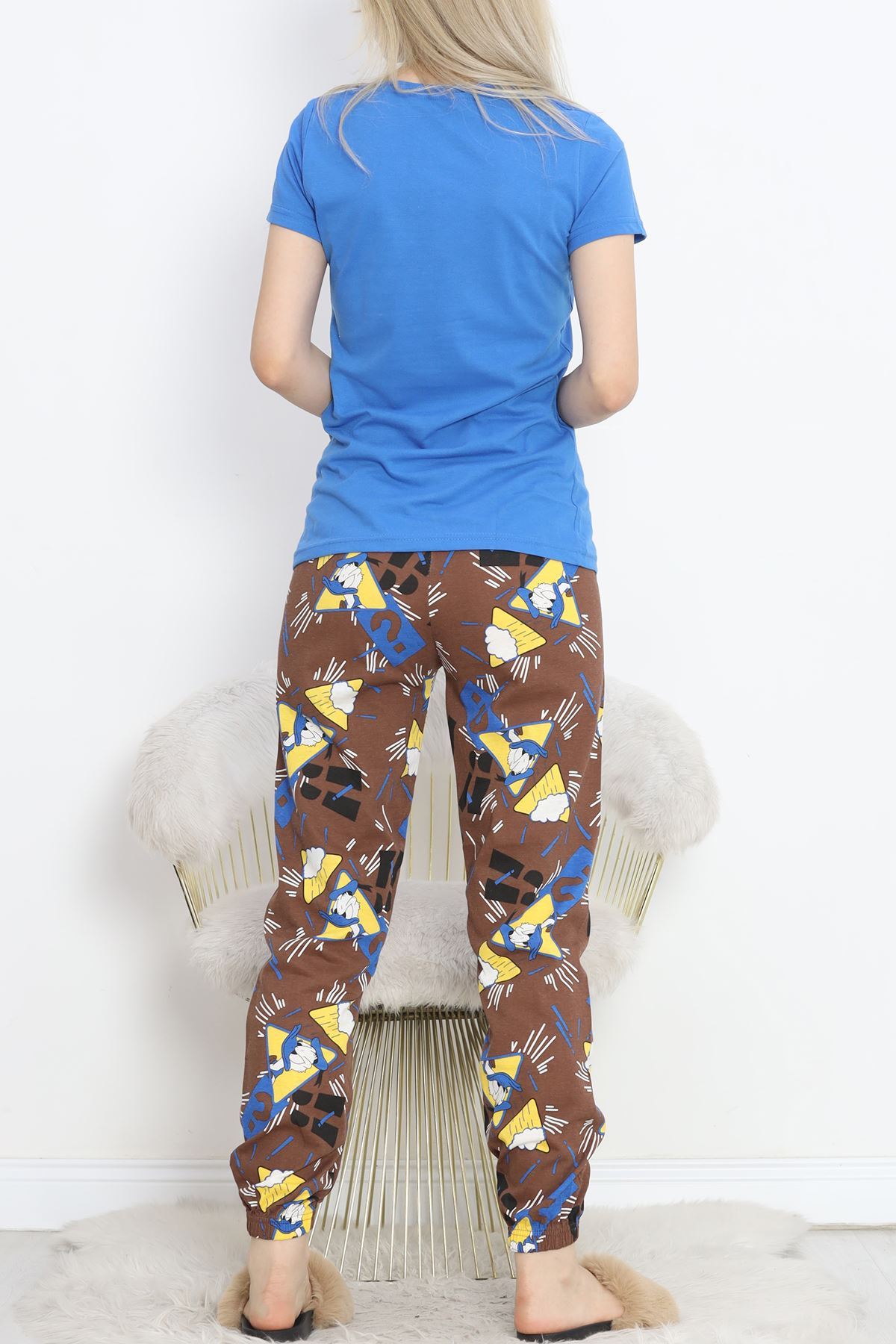 Pajama Set with Elastic Cuffs Blue - 18736.1567.