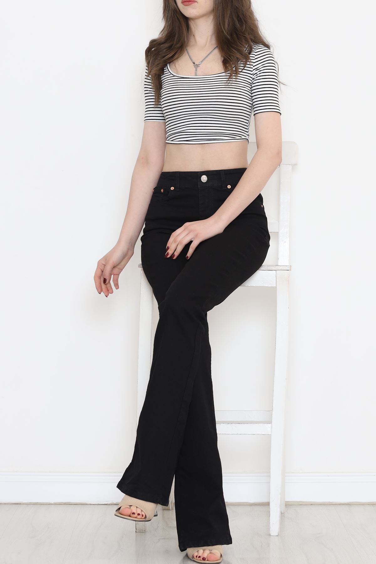 Flared Fade-Free Jeans Black - 1248.1431.