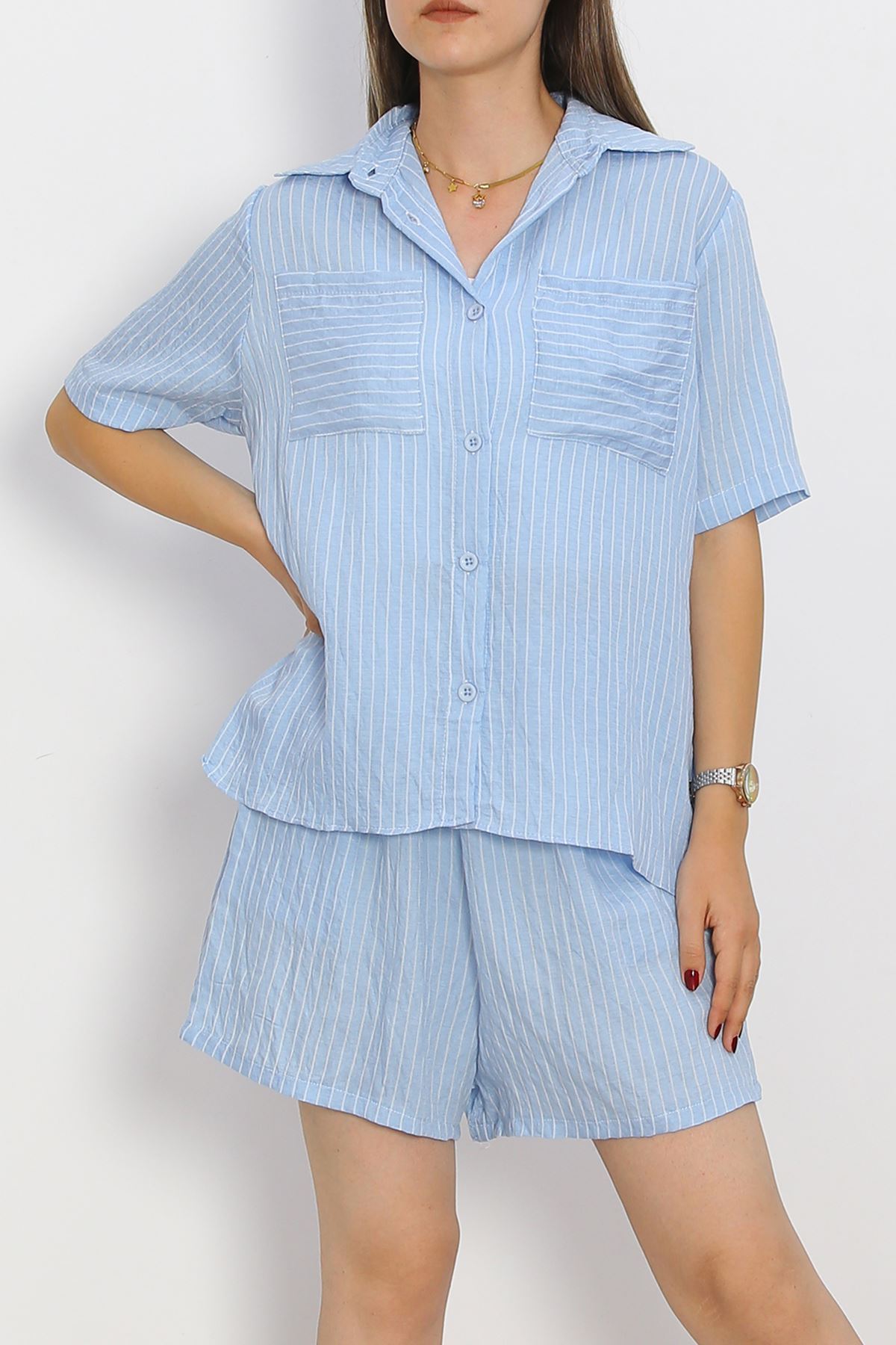 Oversize Shorts Set Blue - 18943.1247.