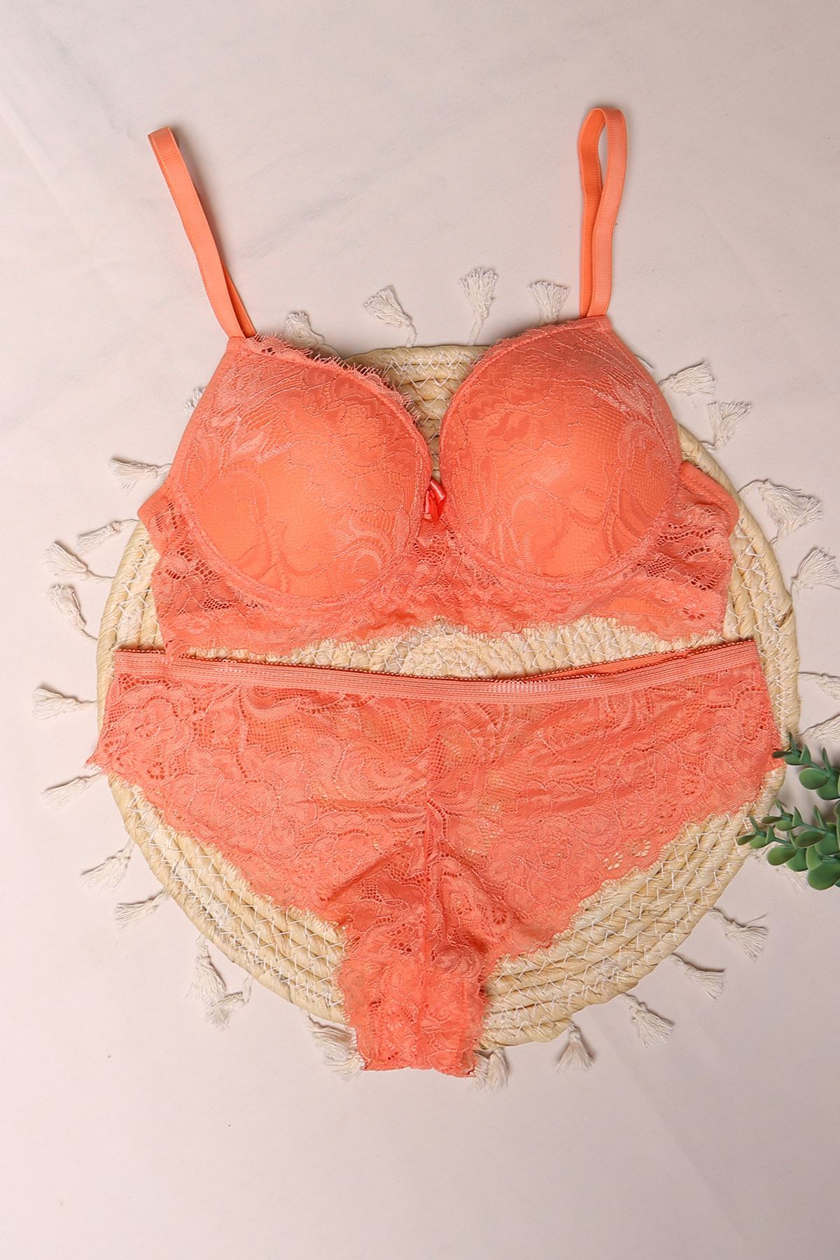 Bra Set Lace Empty Salmon - 2527-B.1783.