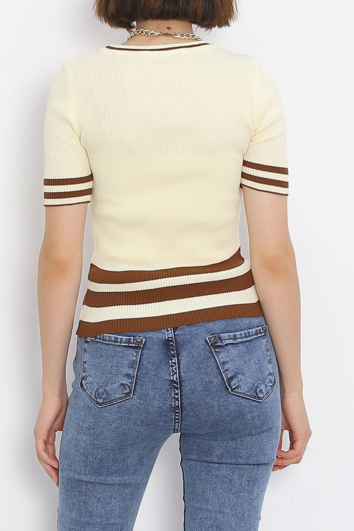 Crew Neck Sweater T-shirt Beige - 18915.1247.