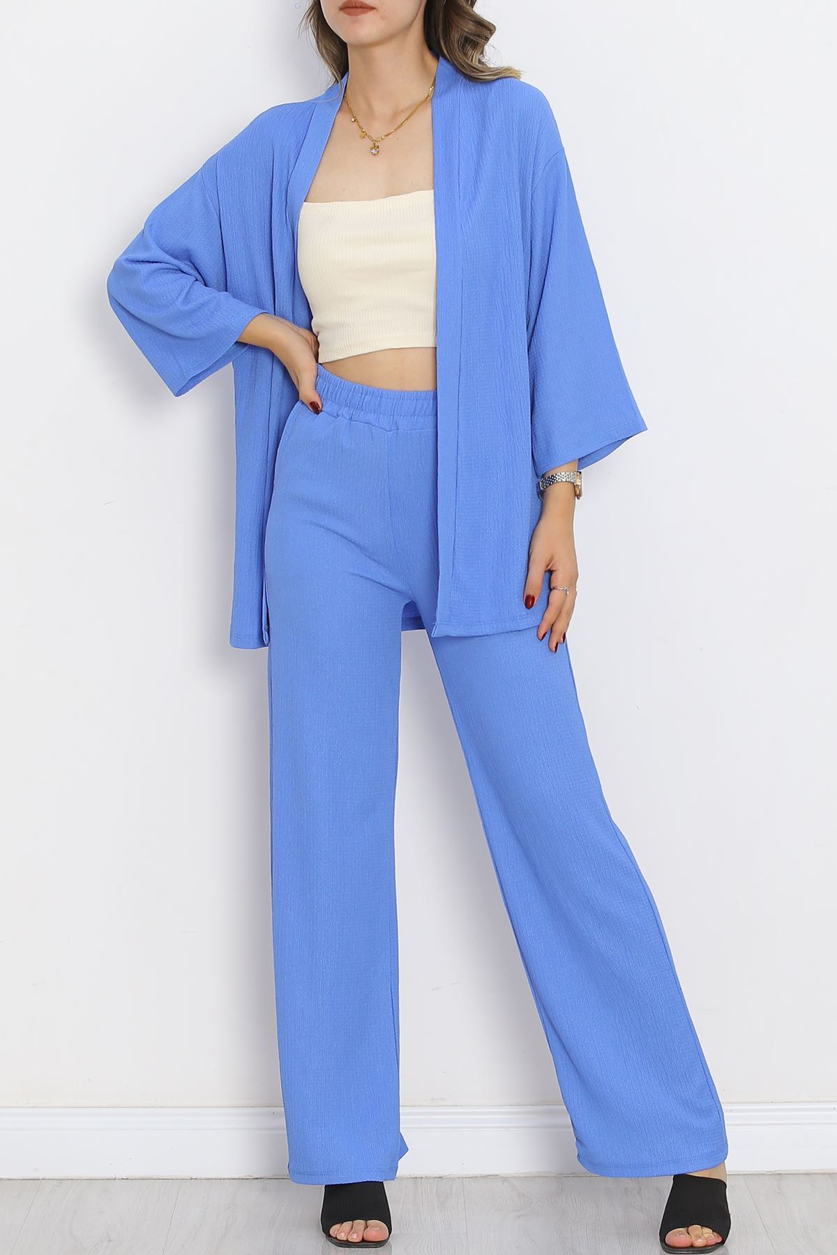 Long Kimono Suit Blue - 722.1247.