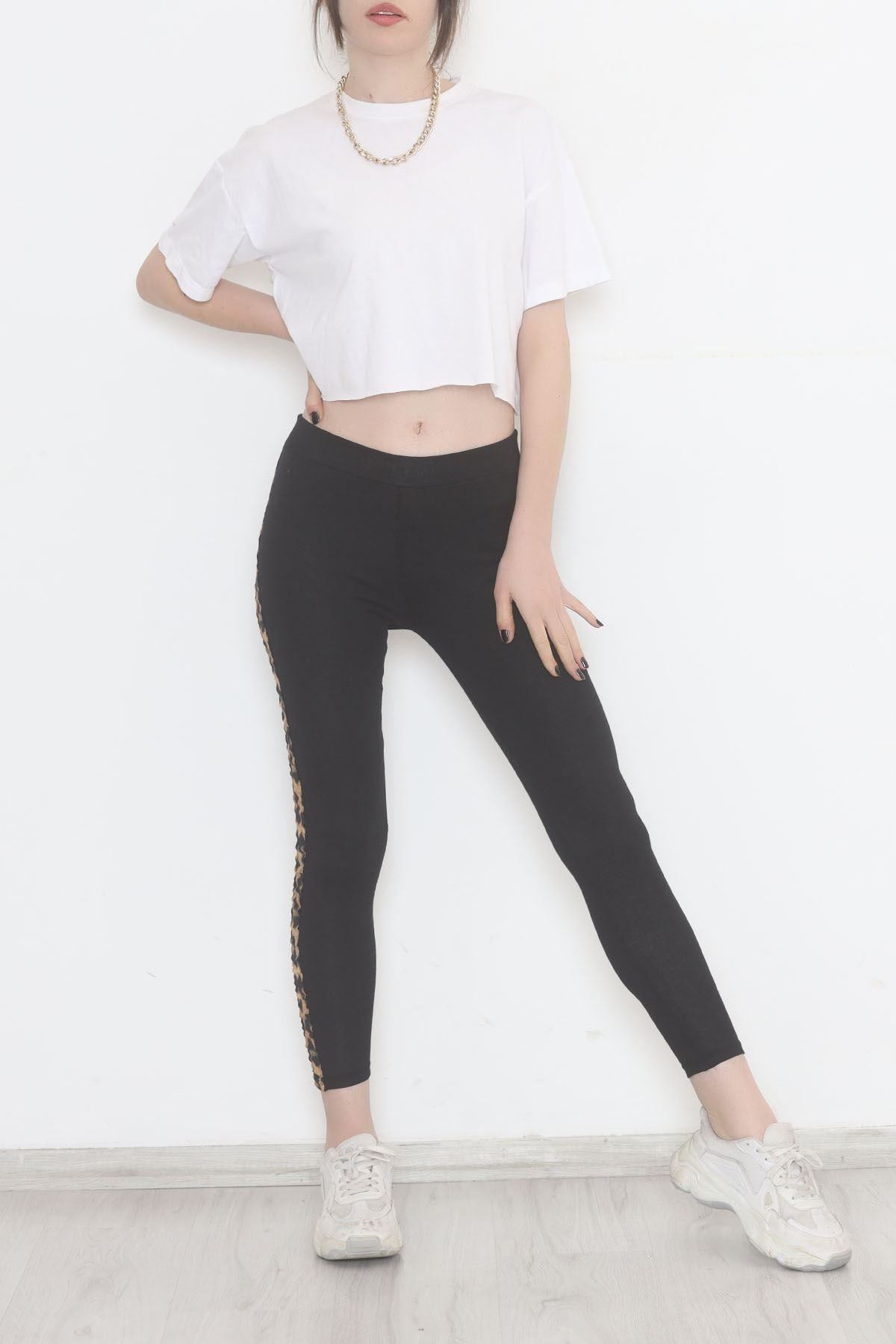 Single Stripe Ribbed Leggings Blackleo - 10293.1567.