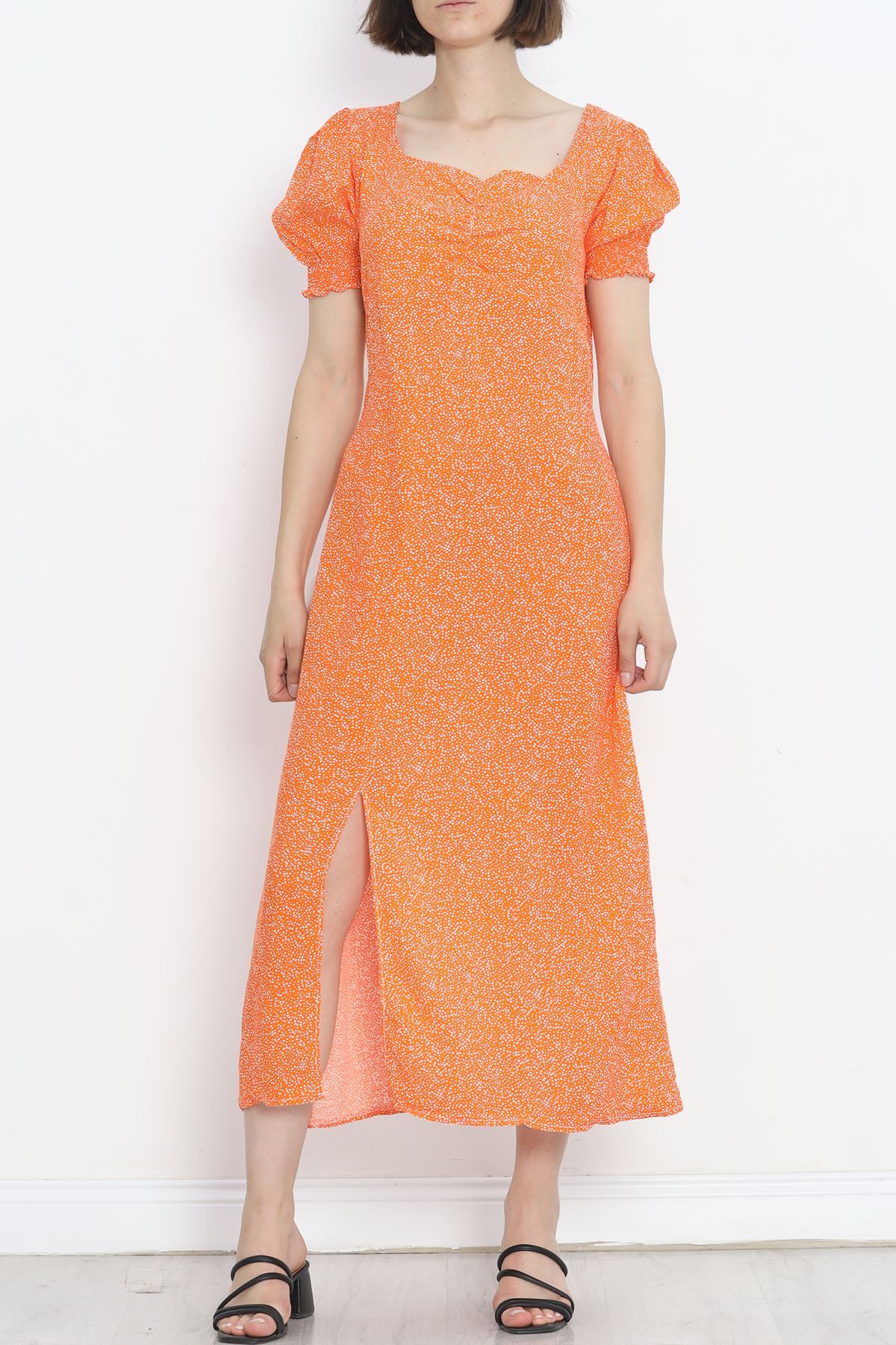 Kiss Neck Dress Orange - 696.1247.