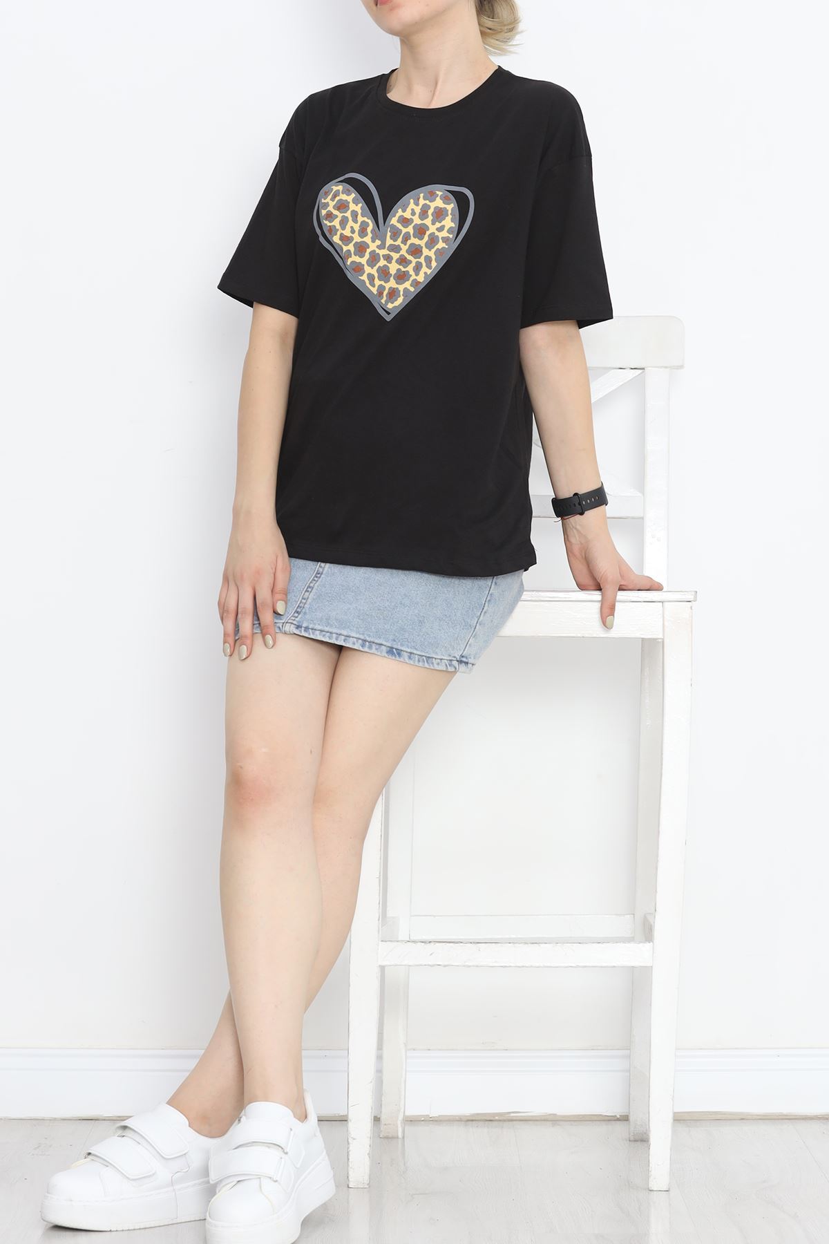 Printed Crew Neck T-shirt Black - 16509.1567.