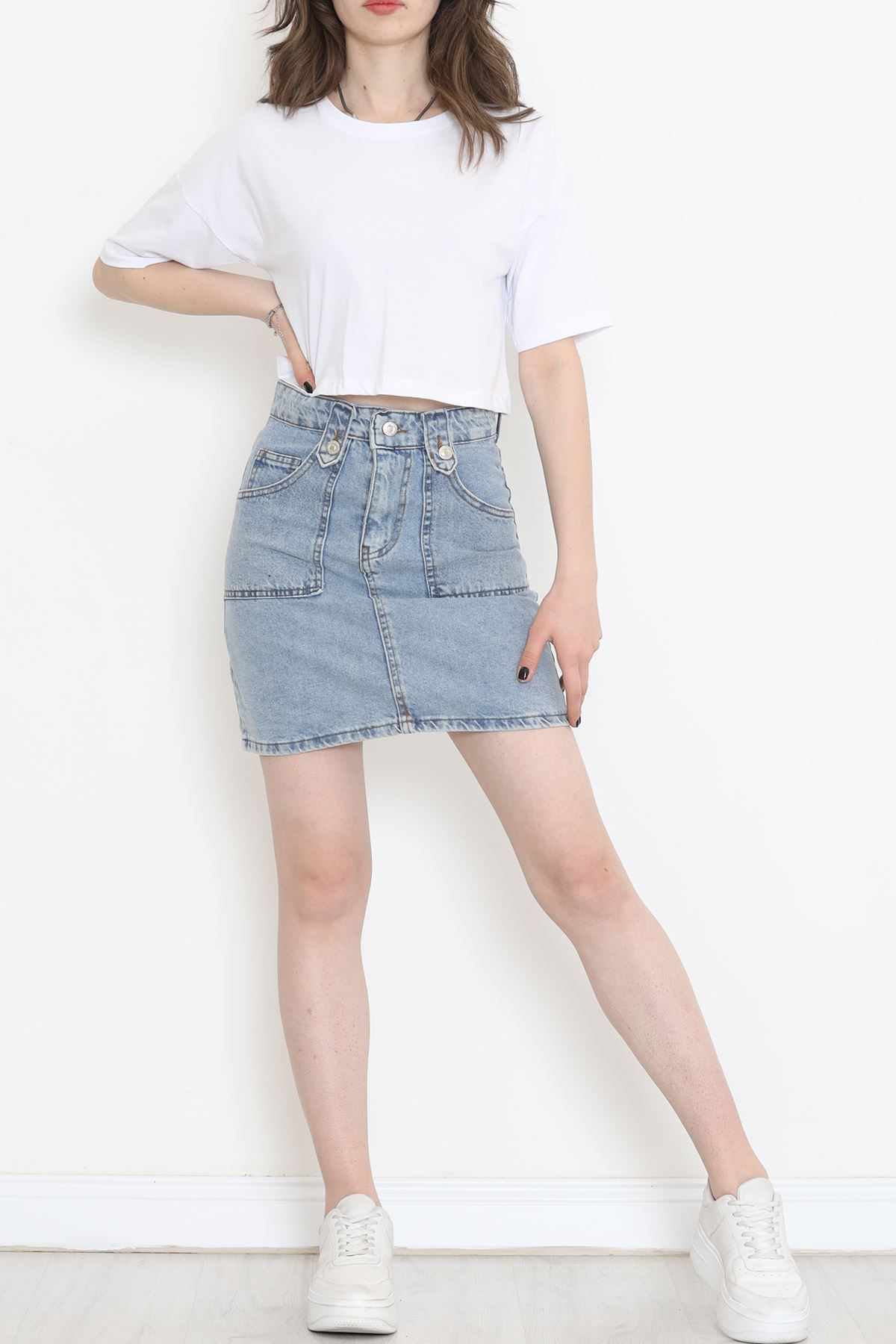 Single Jersey Crop T-shirt White - 1111.1567.