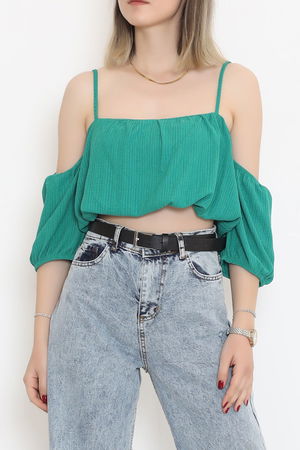 Strappy Burgundy Blouse Green - 12593.631.