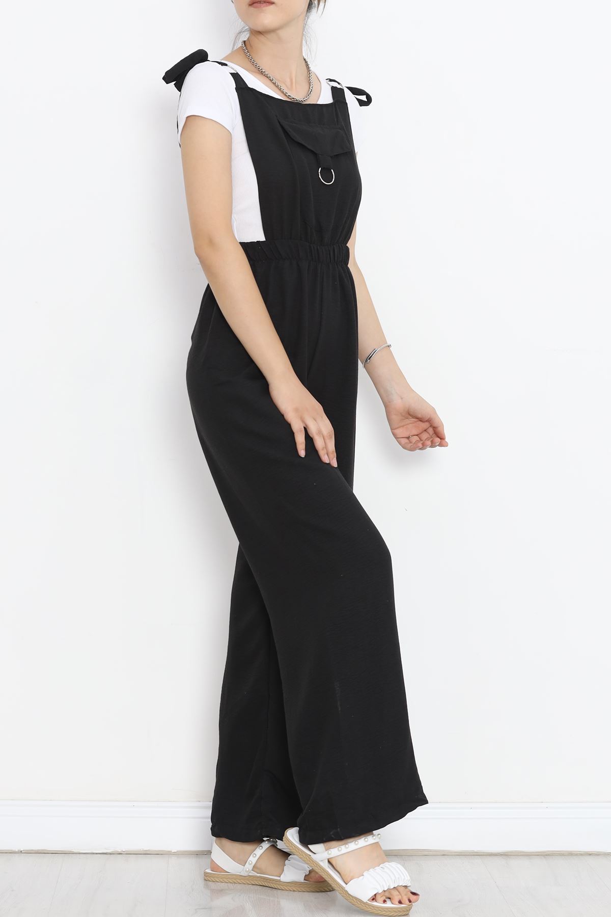 Jumpsuit Black with Elastic Waist - 18530.683.