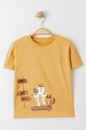 1-4 Years Printed Kids T-Shirt Mustard - 124029.1576.