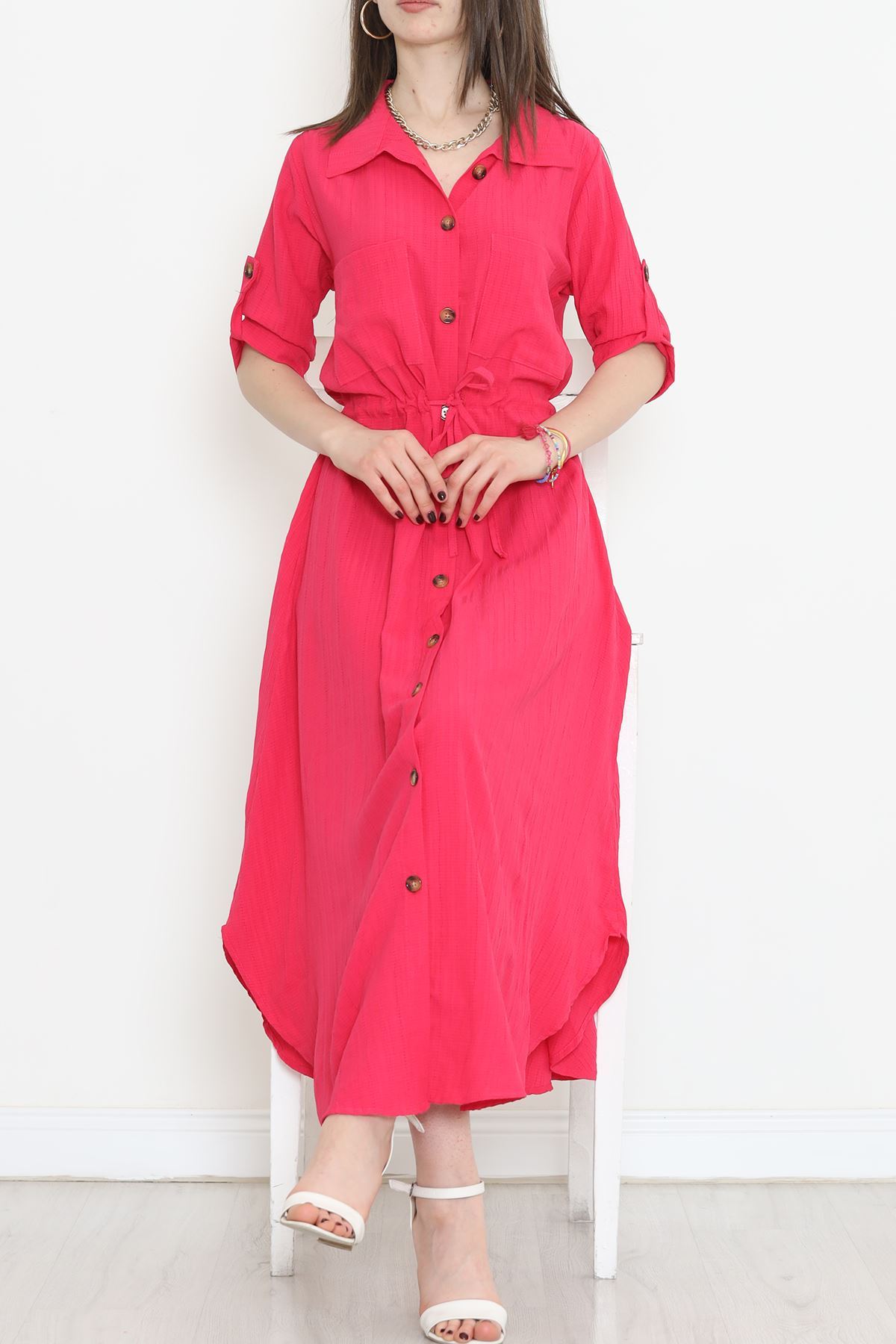 Double Pocket Dress Fuchsia - 152343.701.