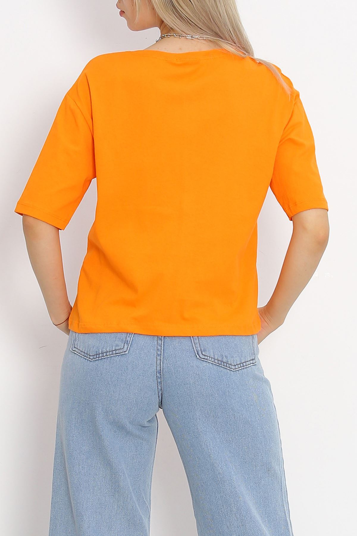 V-neck T-shirt Orange - 18912.1567.