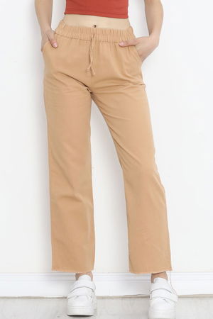 Trousers with Tasseled Trousers Sütlükahve - 152476.299.