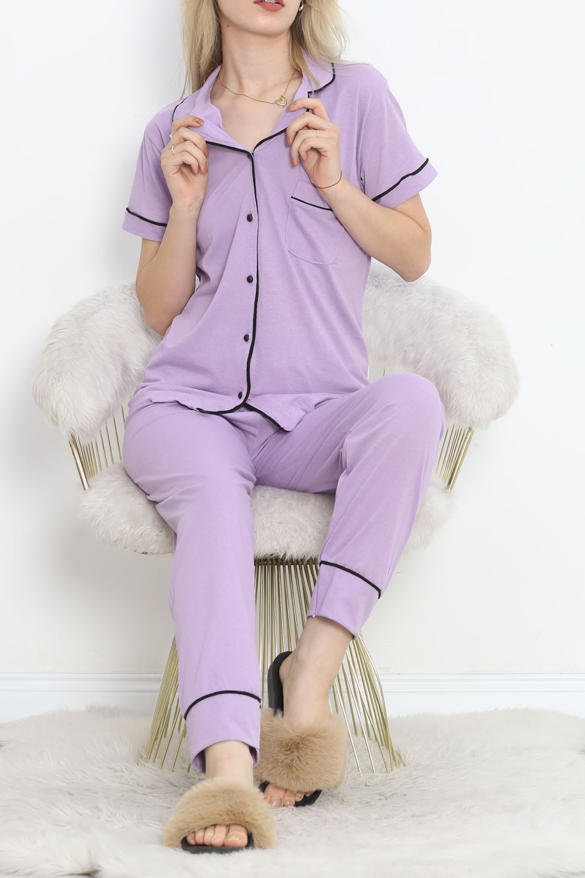 Pajama Set with Front Pocket Lilasiyah - 11404.1048.