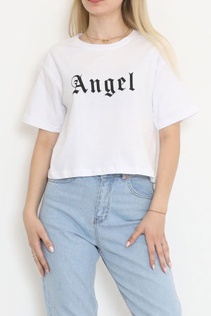 Printed Crop T-shirt White - 16474.1567.