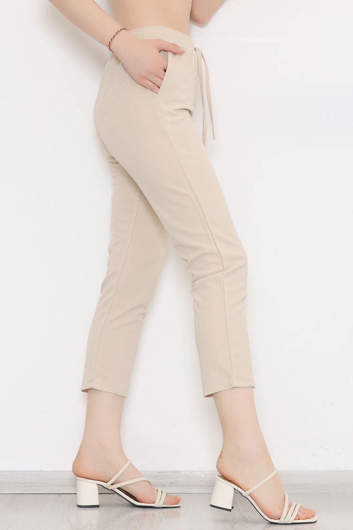 Elastic Waist Pants Stone - 20819.683.