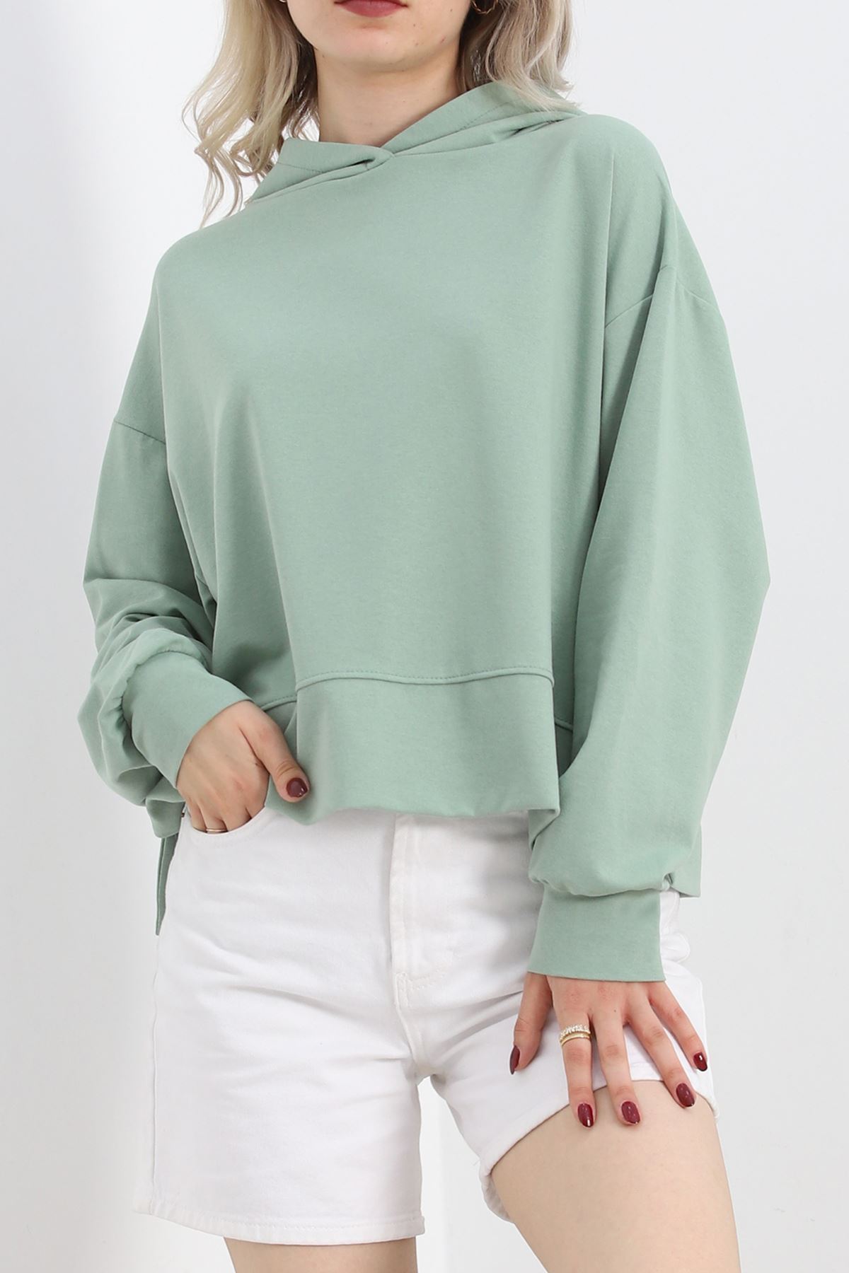 2 İplik Kapşonlu Sweat Mint - 1728.1095.