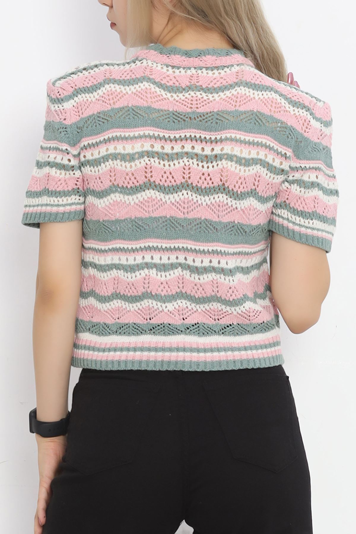 Wavy Color Sweater Mint Pink - 4164.1247.