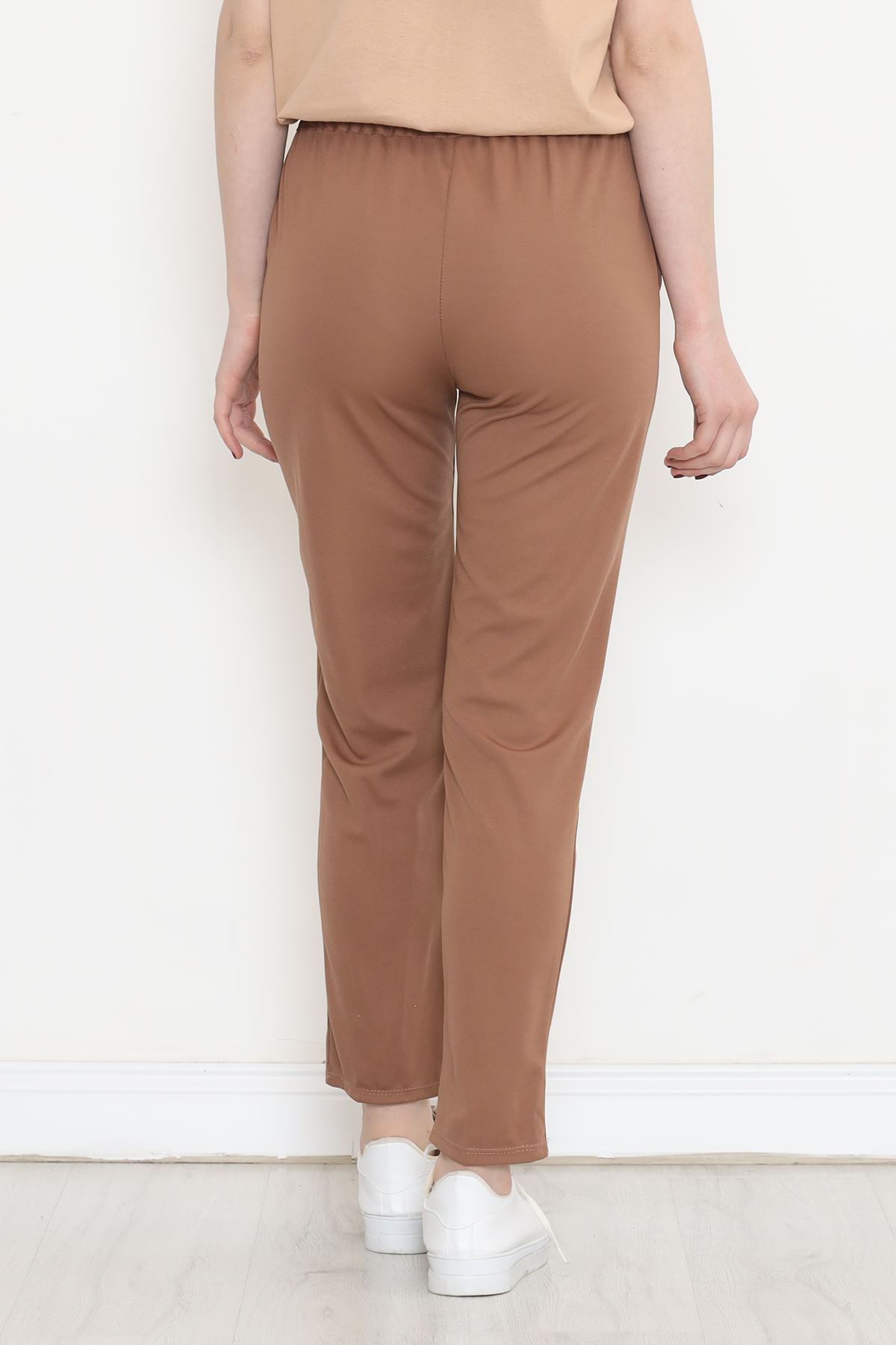 Crepe Lace-up Detailed Pants Sütlükahve - 152429.1778.