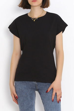 Single Jersey Double Sleeve T-Shirt Black - 15875.1567.