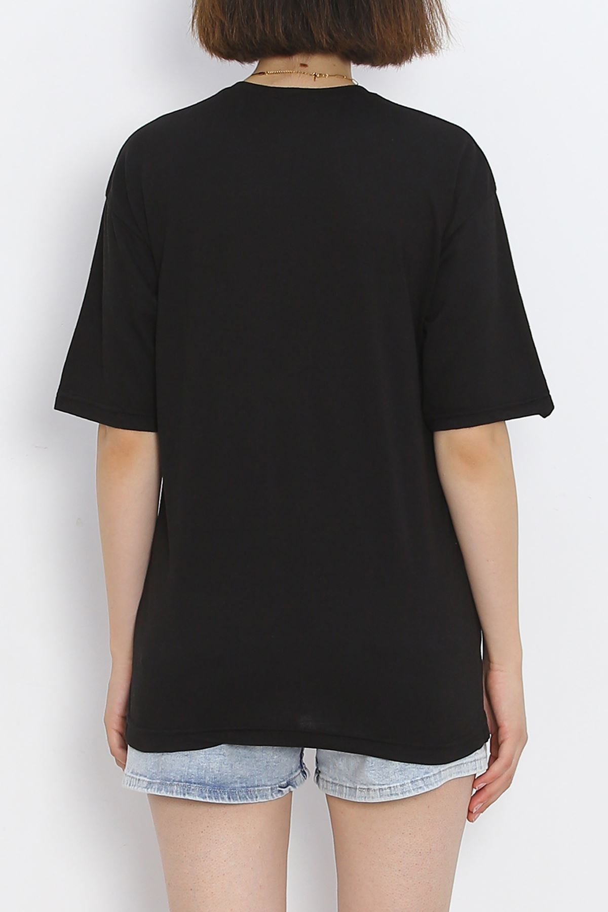 Printed Crew Neck T-shirt Black - 18939.1567.