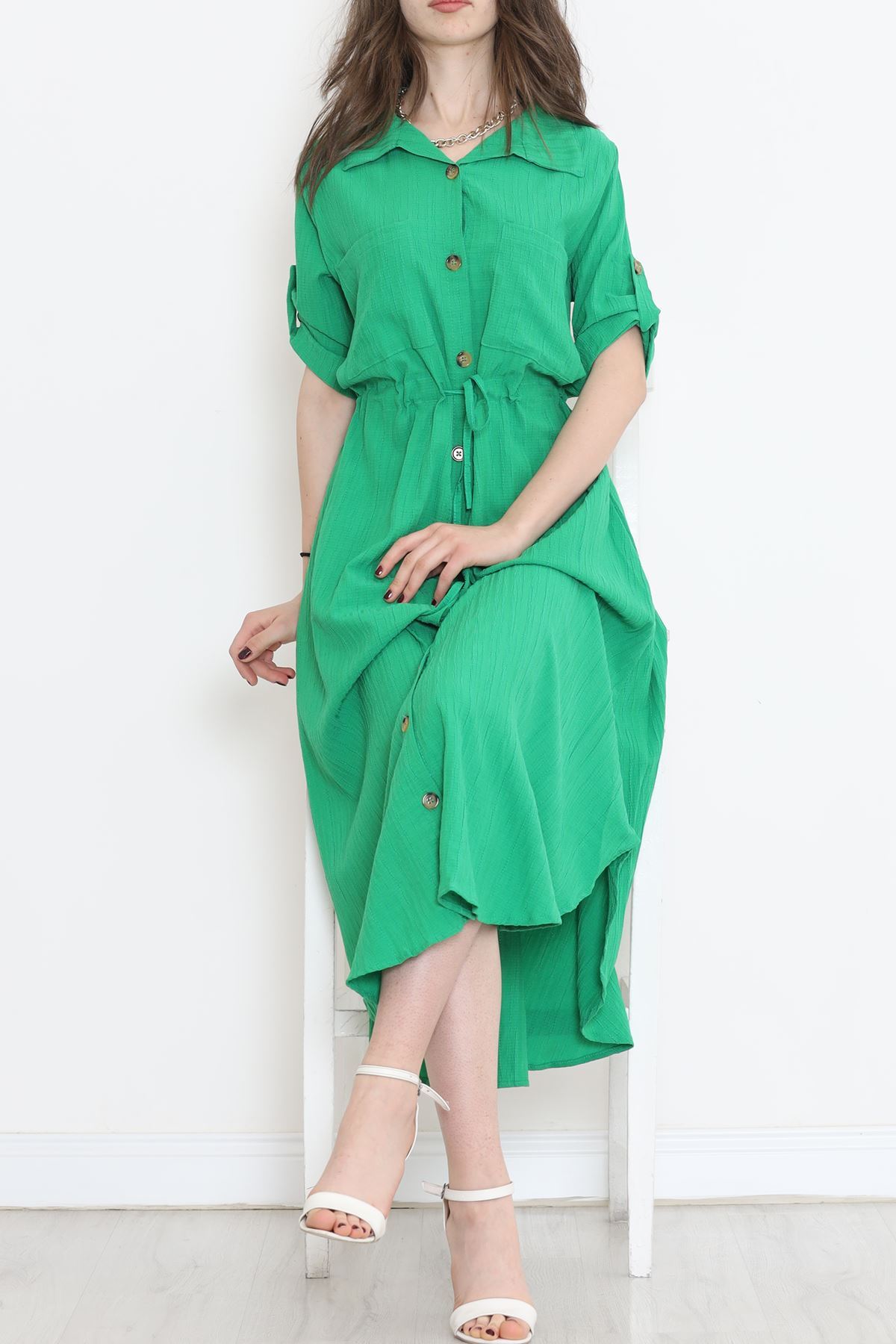 Double Pocket Dress Green - 152343.701.