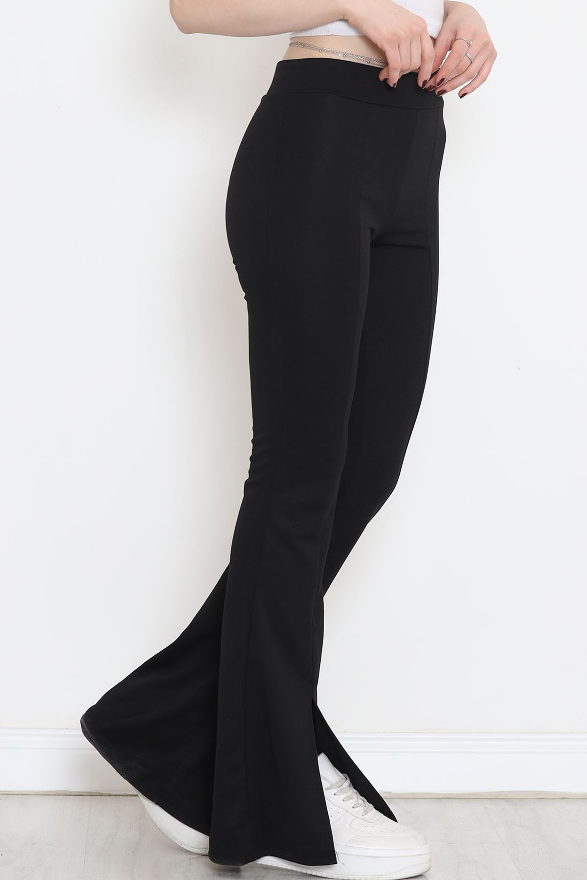 Slit Flared Trousers Black - 16702.1355.