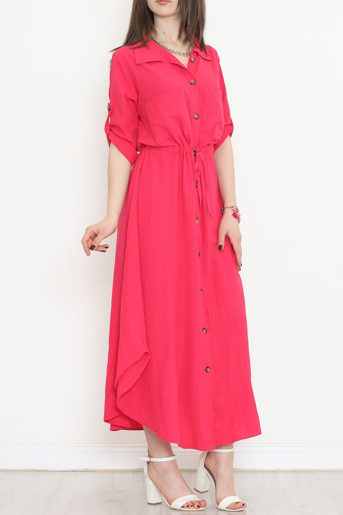 Double Pocket Dress Fuchsia - 152343.701.