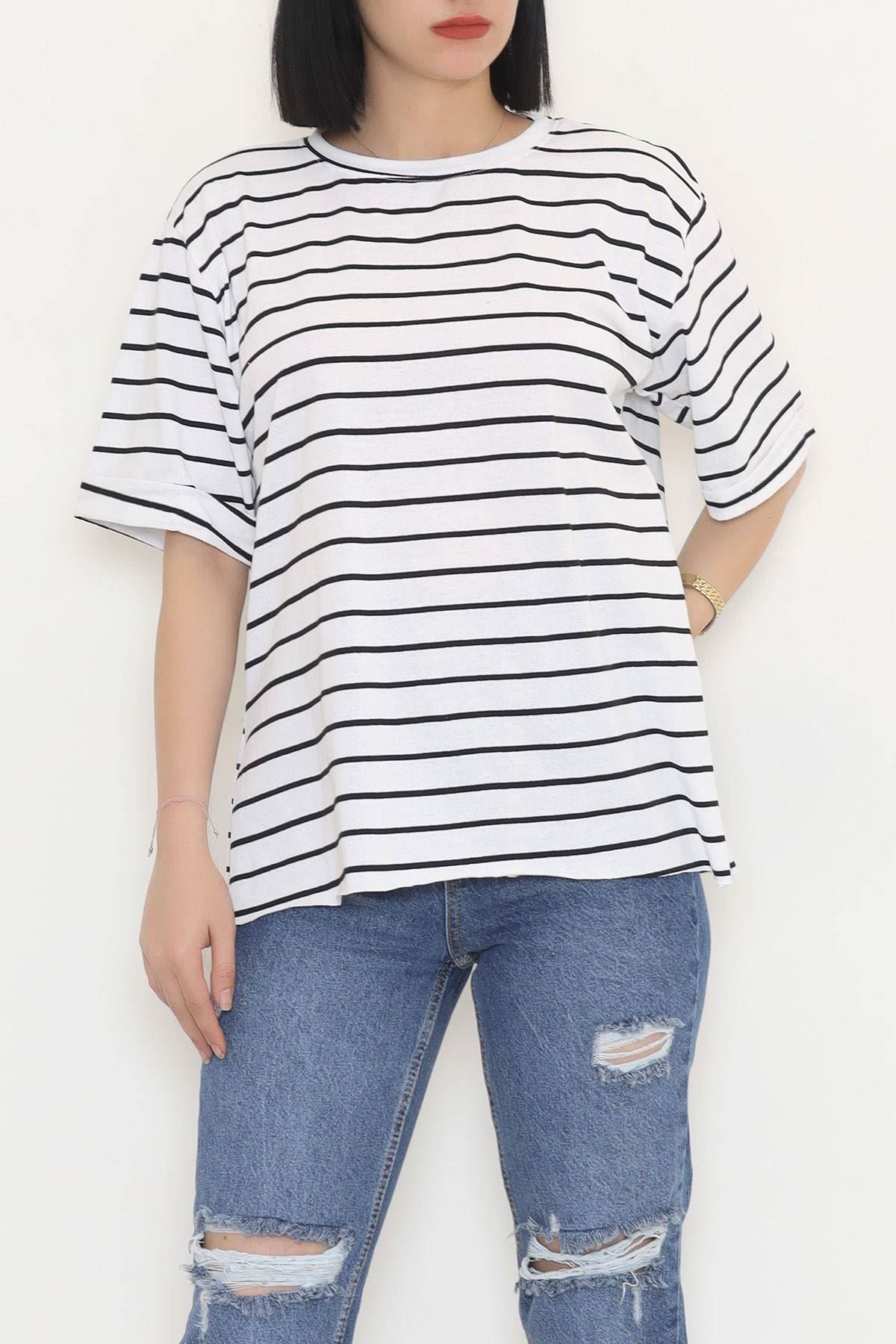 Striped T-shirt White and Black - 9173.1567.