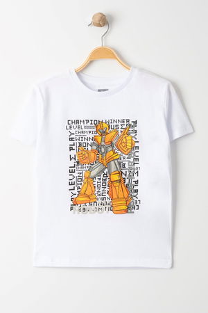 3-7 Years Printed Men's T-Shirt White - 224190.1576.