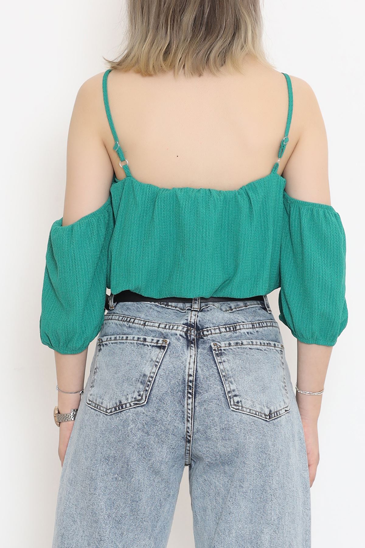 Strappy Burgundy Blouse Green - 12593.631.