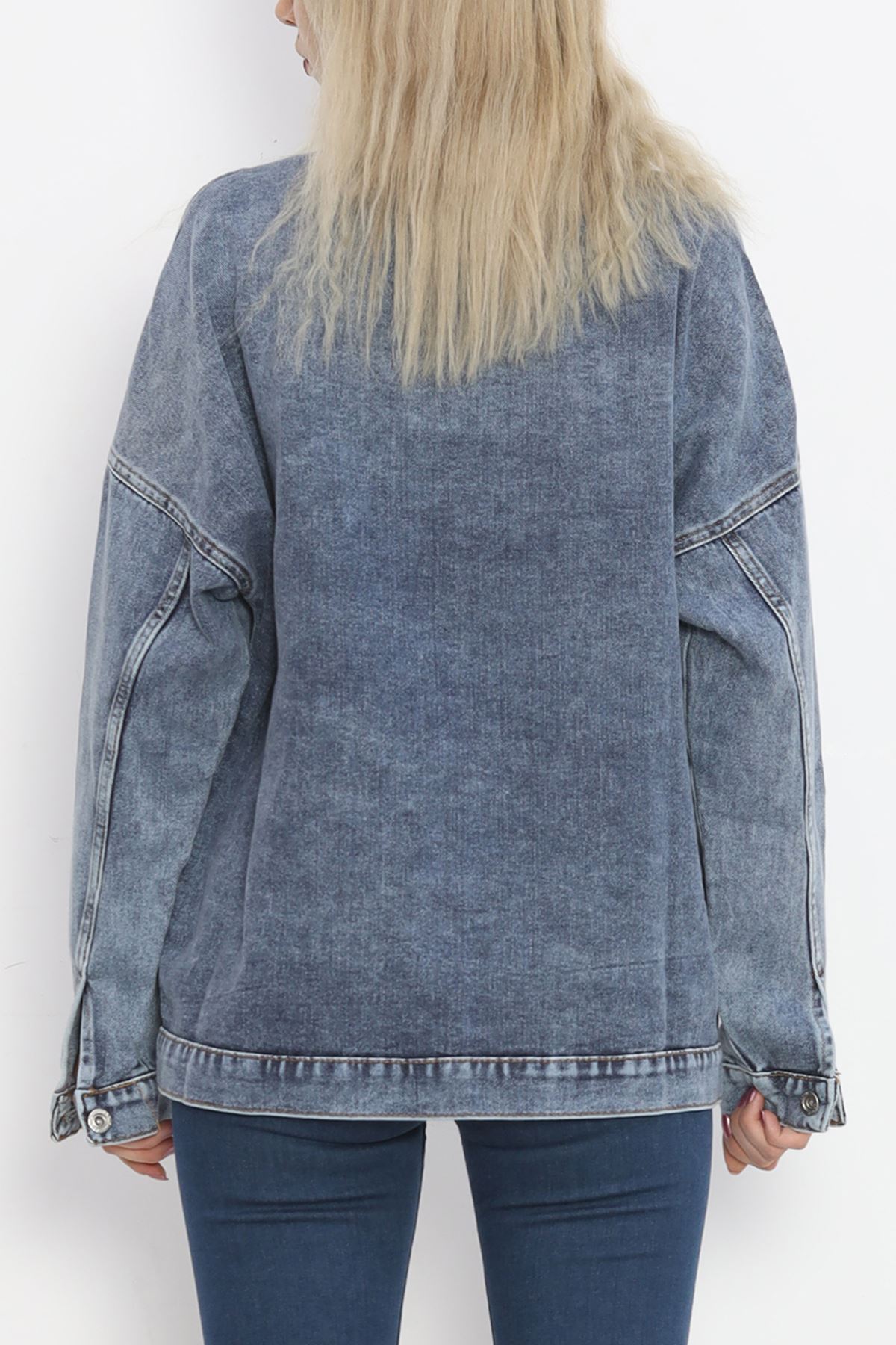 Denim Jacket Blue with Stone Collar - 20387.1778.