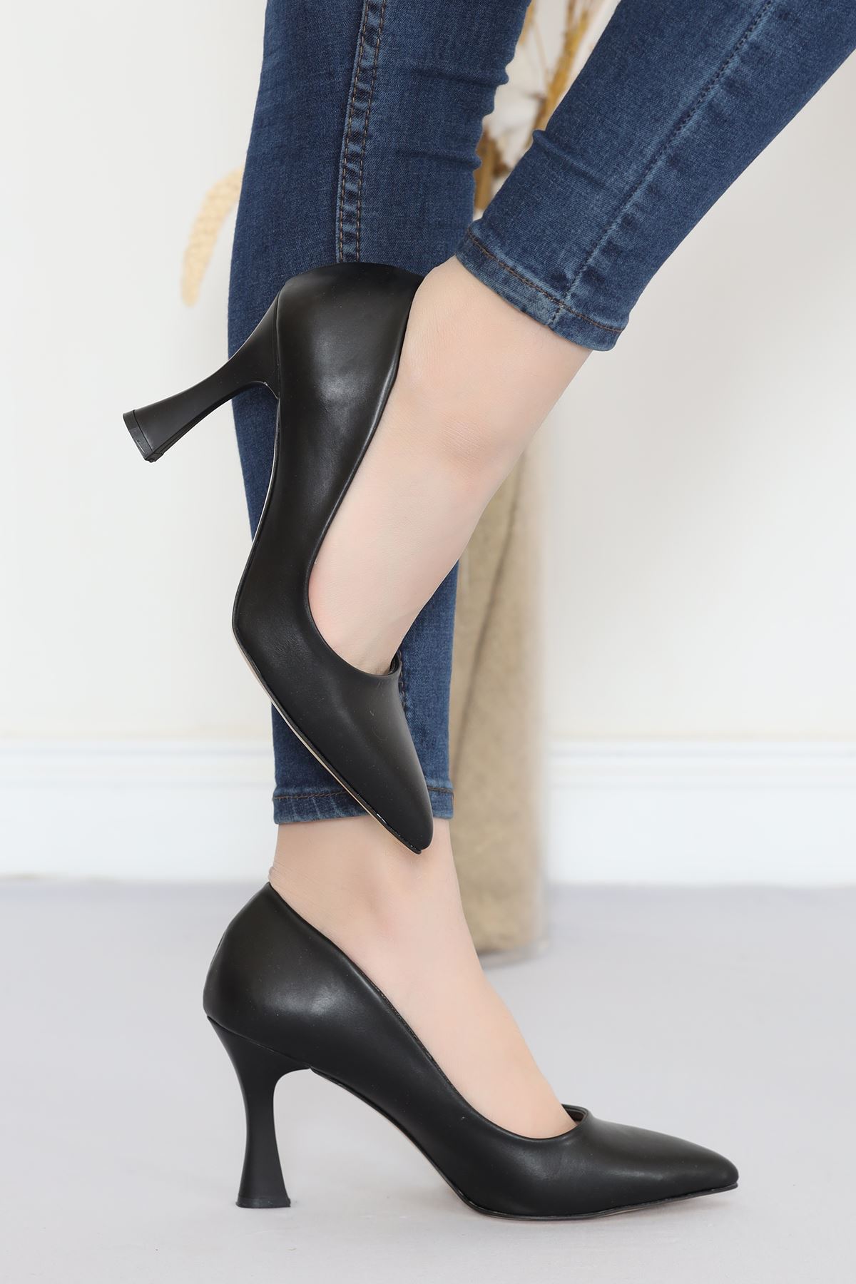 8 Cm Heeled Shoes Black Leather - 17349.264.