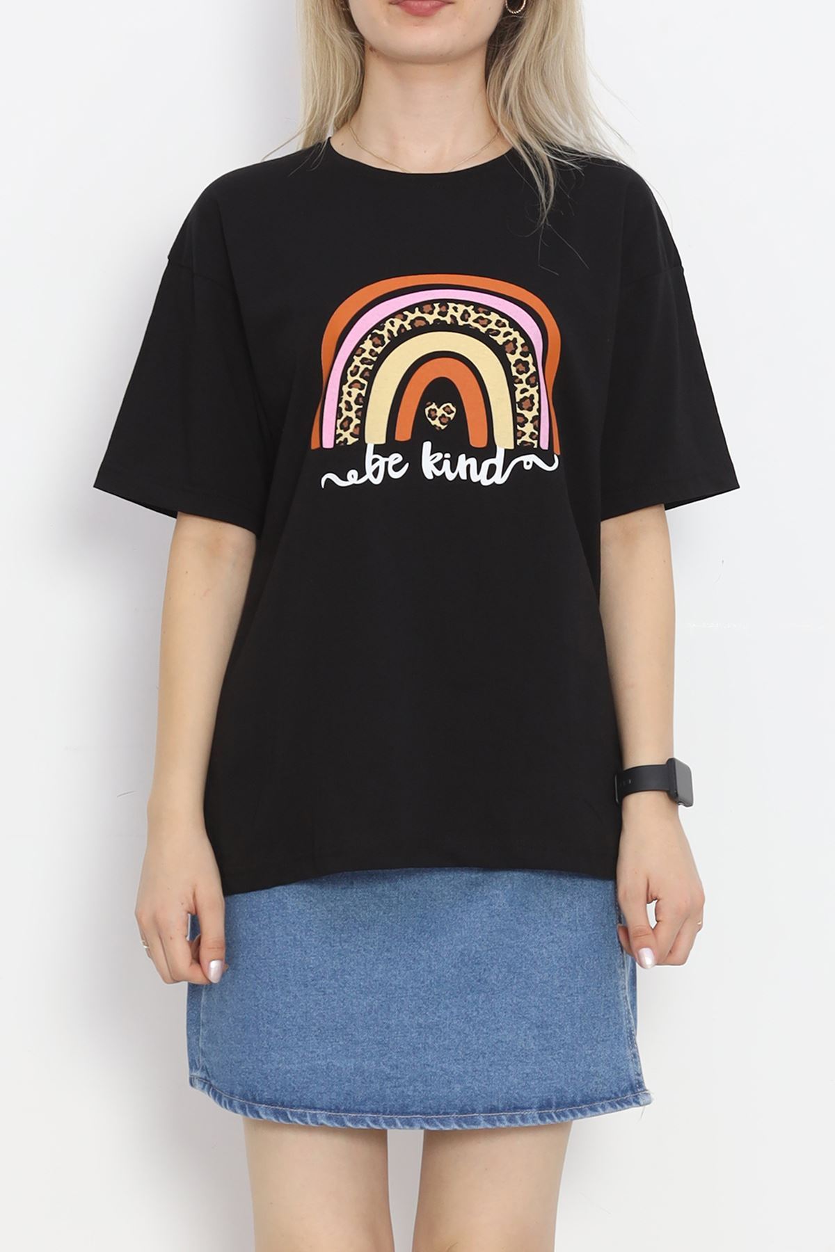 Printed Crew Neck T-shirt Black - 16522.1567.