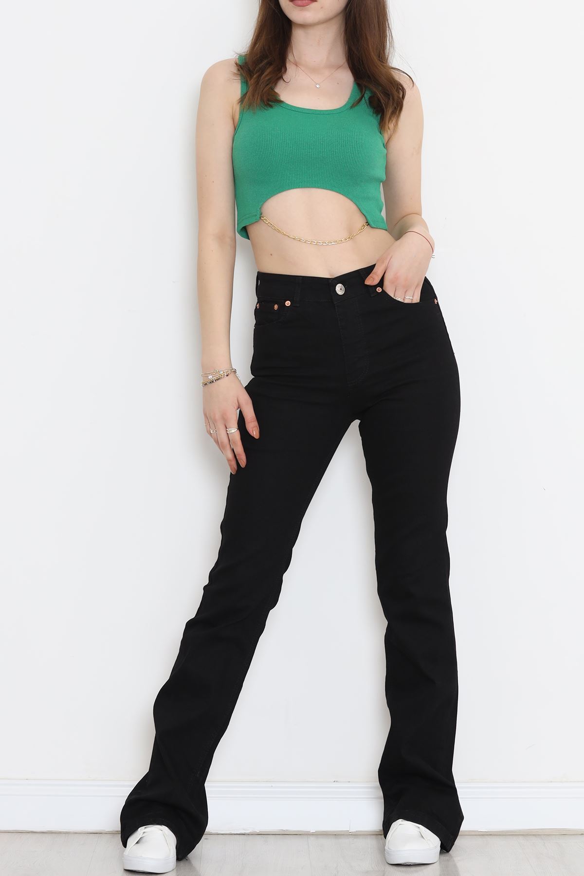 Flared Jeans Black1 - 18201.1431.