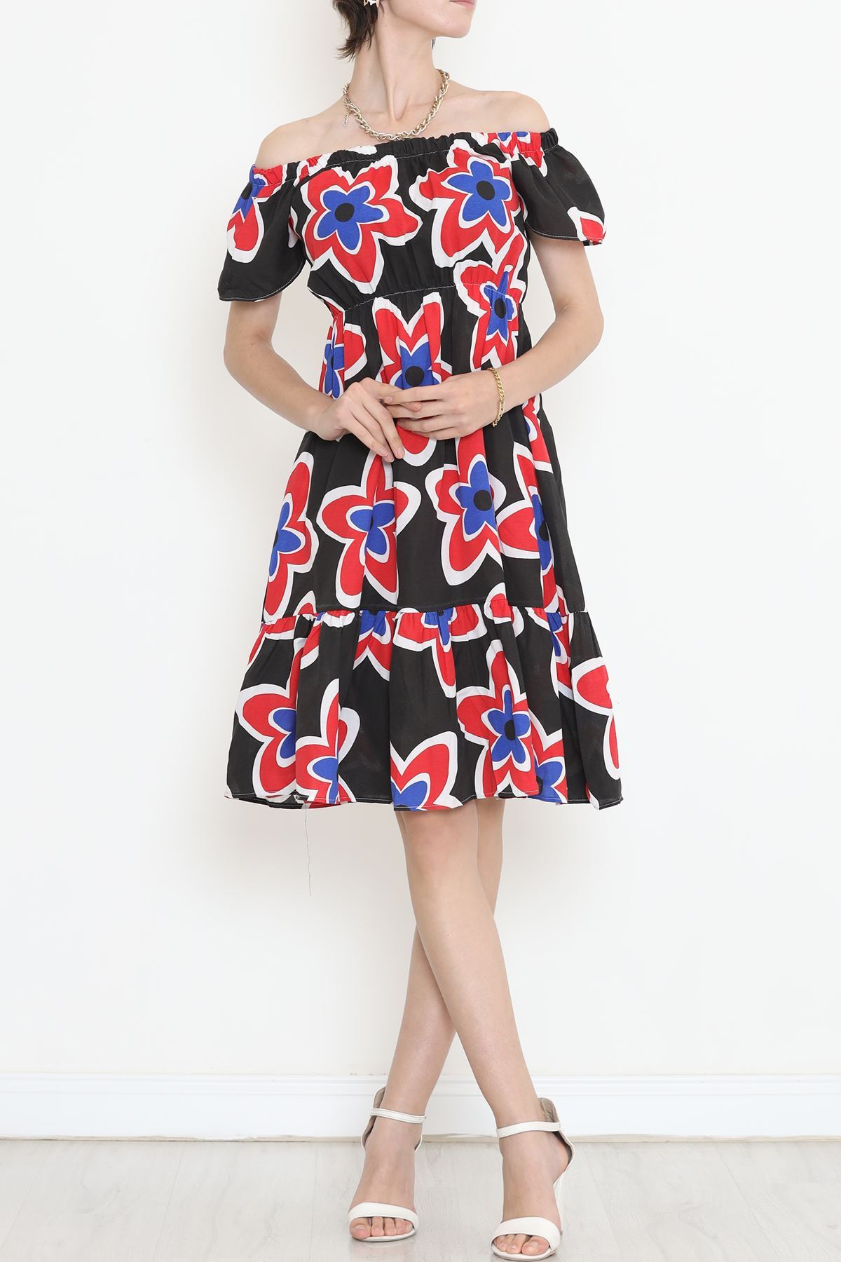 Madonna Collar Dress BlackRed - 10837.701.