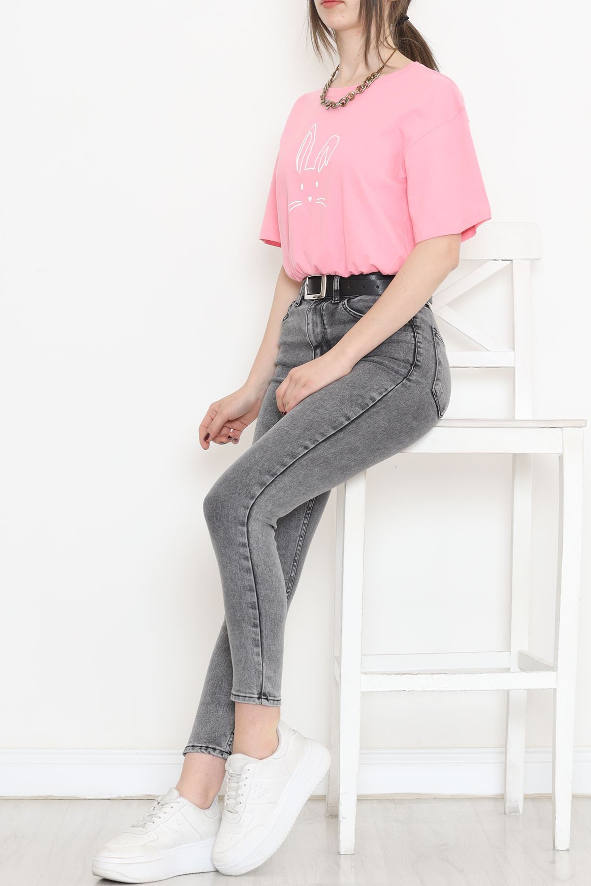 T-shirt with elastic waist Pink - 16546.1567.