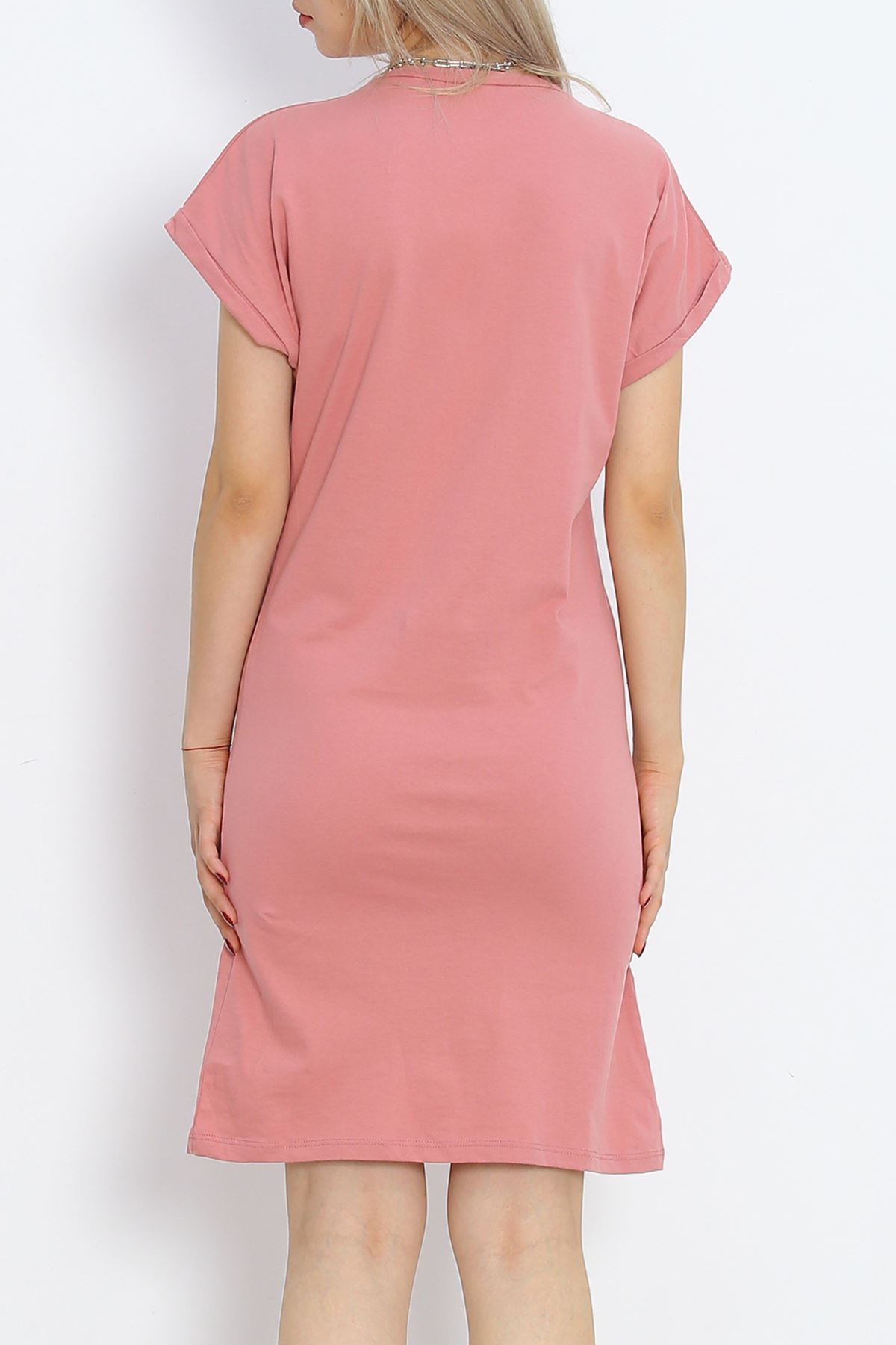 V-Neck Suprem Dress Rose Dry - 15871.1567.