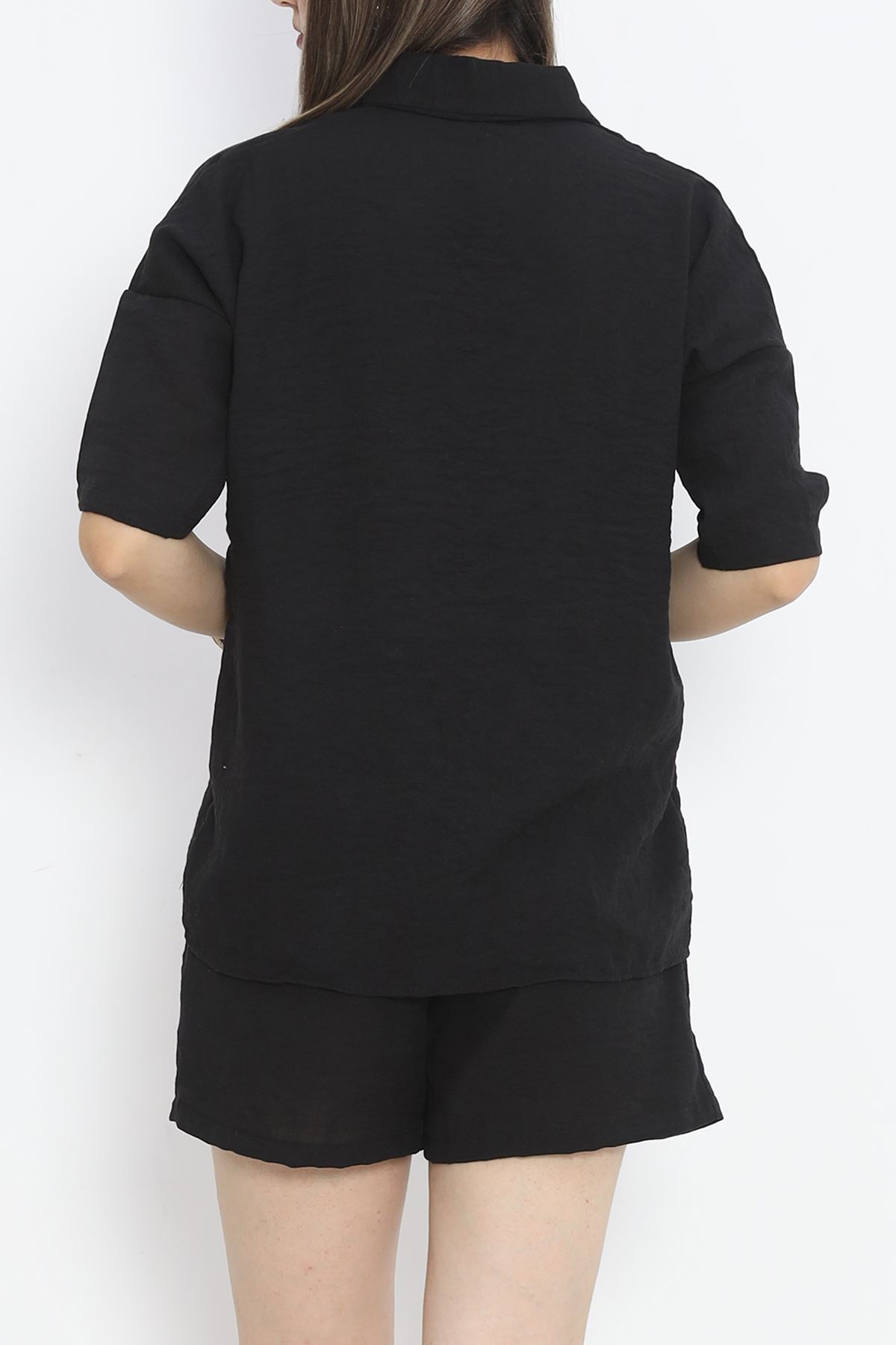 Linen Shorts Set Black - 712.1247.