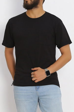 Men's T-shirt with Pockets Black - 20029.1567.