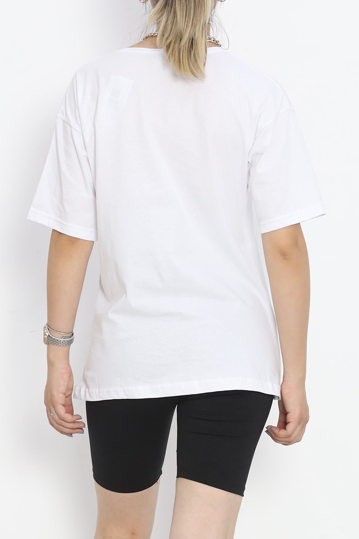 Printed Crew Neck T-shirt White - 16522.1567.