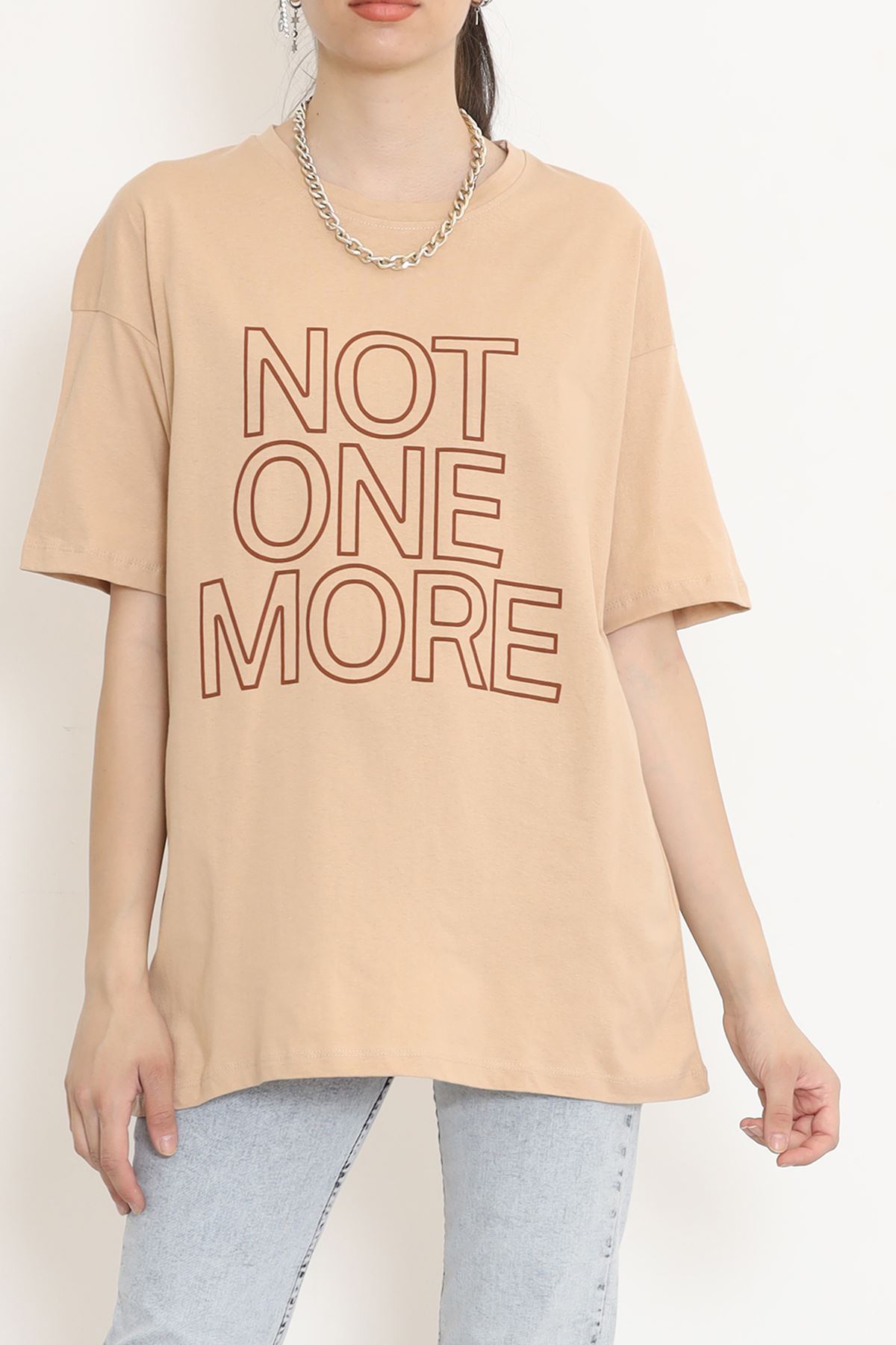 Printed Oversize T-Shirt Mink - 16504.1567.