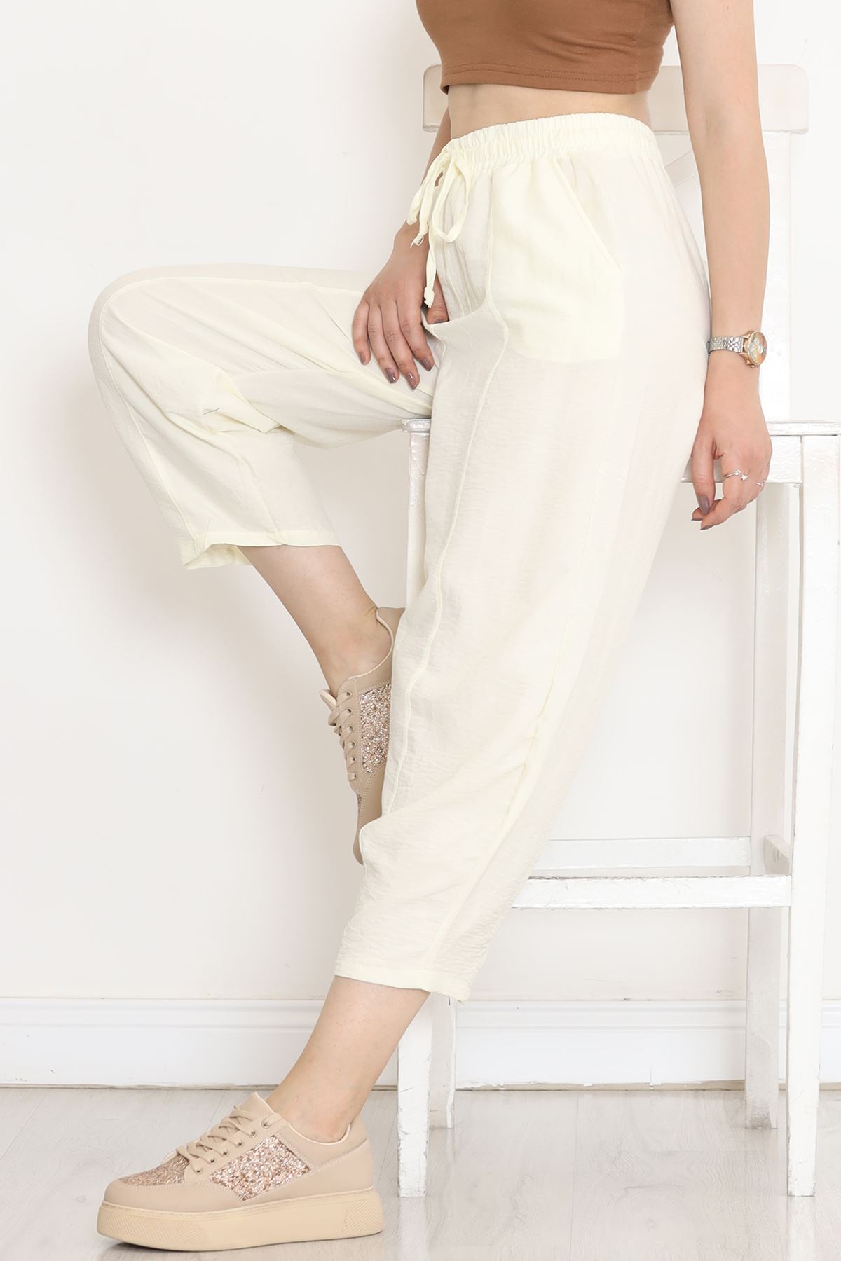 Çımalı Shalwar Pants Light Yellow - 320.1247.