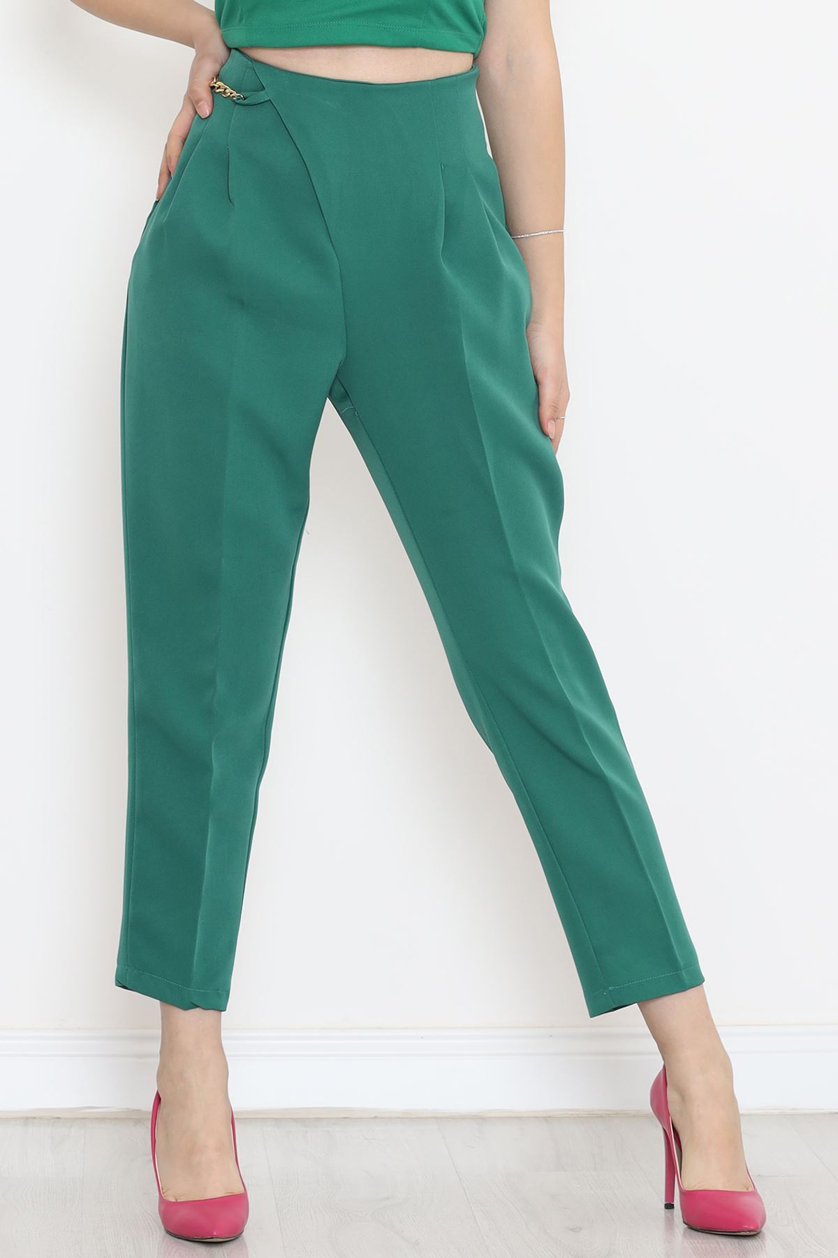 Chain Detail Pants Green - 20713.683.