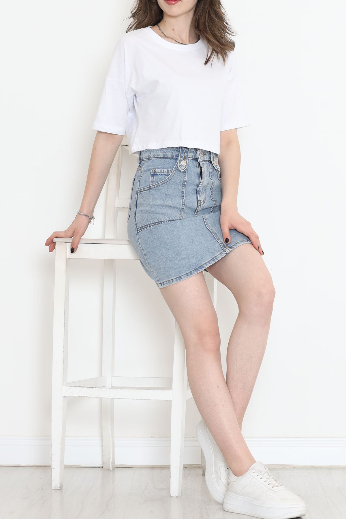 Single Jersey Crop T-shirt White - 1111.1567.