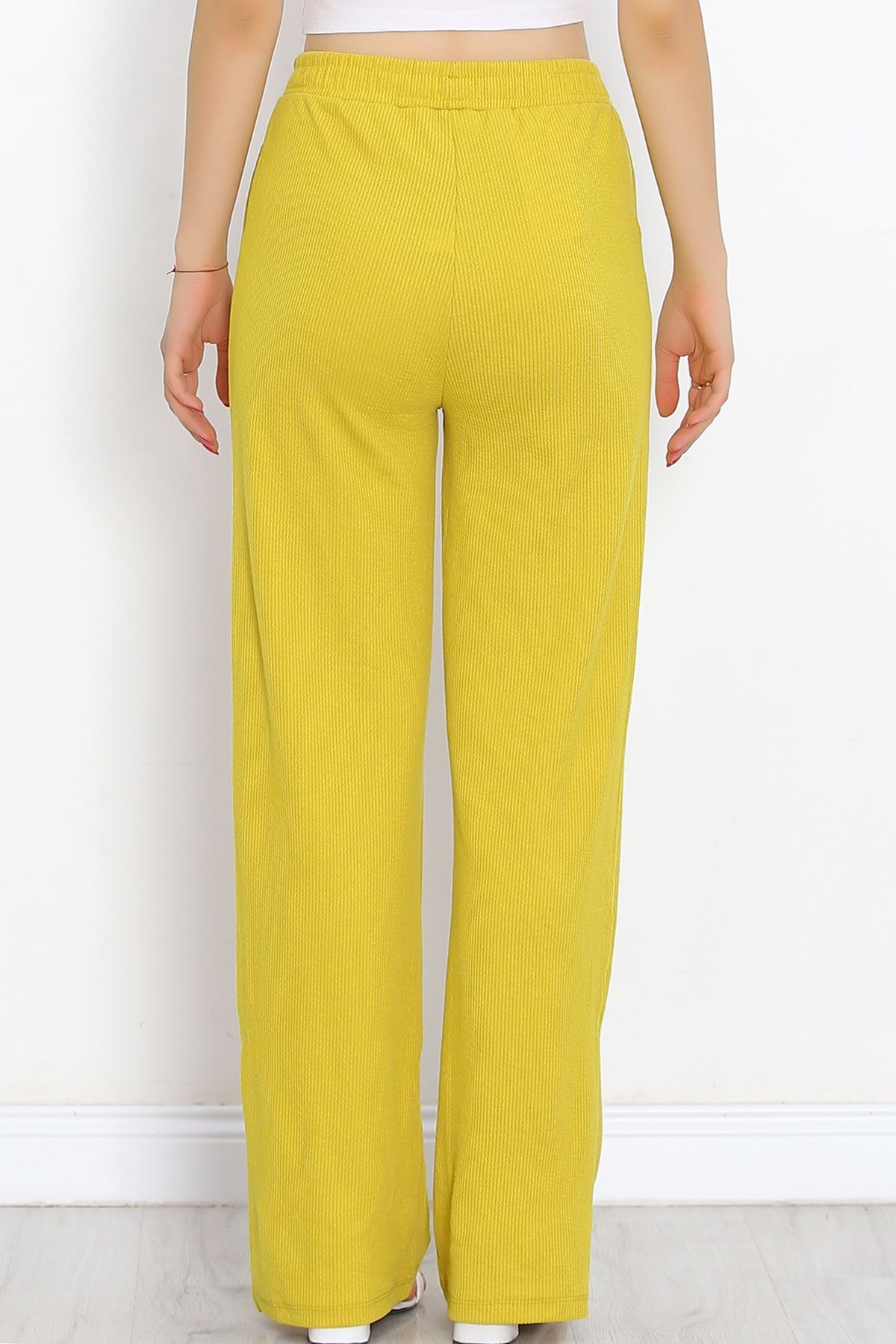 Pants with Cuff Slits Oil Green - 250.1247.