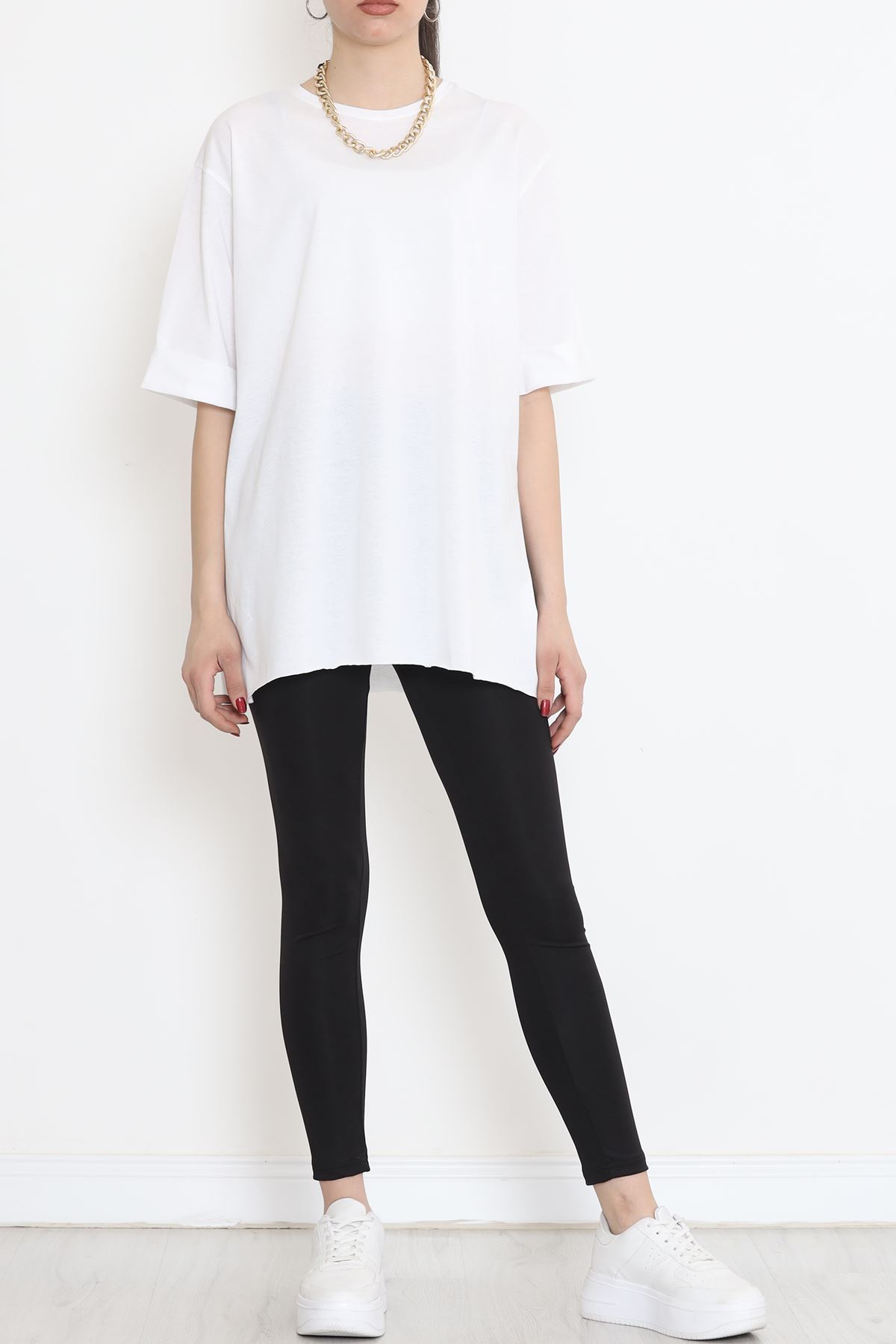 Plus Size Double Sleeve T-Shirt White - 15788.253.