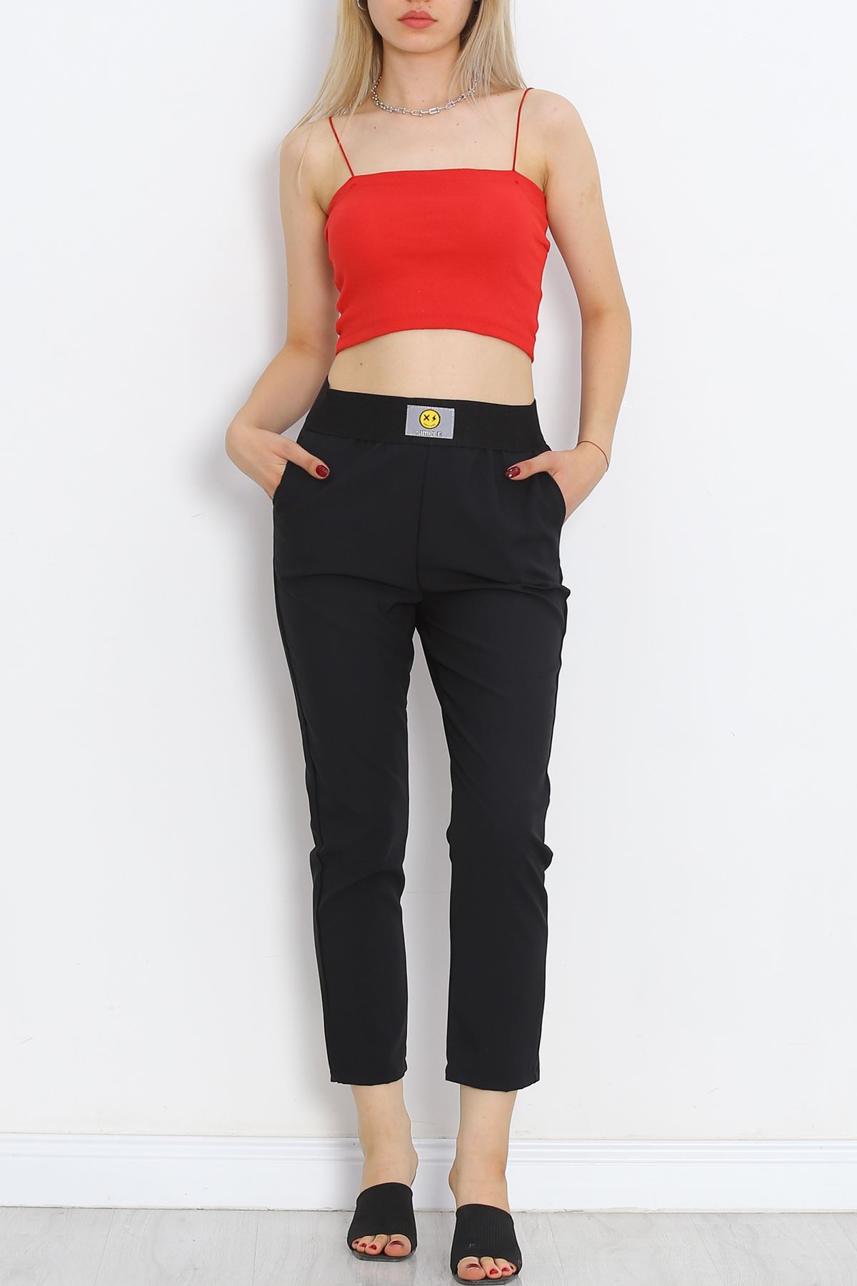 Elastic Waist Pants Black - 20878.683.