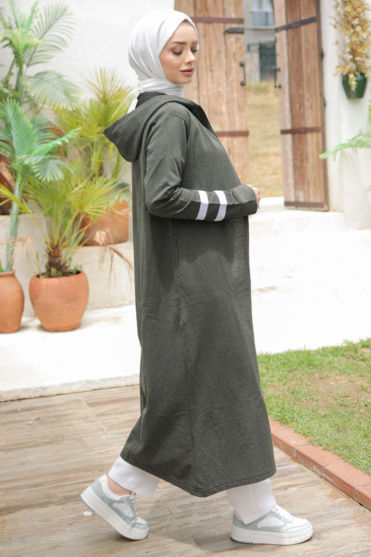 Zippered Abaya Khaki - 20342.1778.